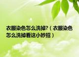 衣服染色怎么洗掉?（衣服染色怎么洗掉看這小妙招）