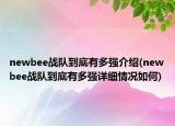 newbee戰(zhàn)隊(duì)到底有多強(qiáng)介紹(newbee戰(zhàn)隊(duì)到底有多強(qiáng)詳細(xì)情況如何)