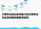 打野豹女的出裝攻略介紹(打野豹女的出裝攻略詳細情況如何)