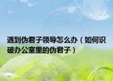 遇到偽君子領(lǐng)導(dǎo)怎么辦（如何識(shí)破辦公室里的偽君子）