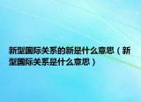 新型國(guó)際關(guān)系的新是什么意思（新型國(guó)際關(guān)系是什么意思）