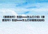 《像素地牢》各層boss怎么打介紹(《像素地牢》各層boss怎么打詳細情況如何)
