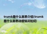 trumk是什么意思介紹(trumk是什么意思詳細(xì)情況如何)