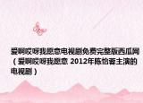 愛啊哎呀我愿意電視劇免費完整版西瓜網(wǎng)（愛啊哎呀我愿意 2012年陳怡蓉主演的電視劇）