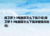 保衛(wèi)蘿卜3電腦版怎么下載介紹(保衛(wèi)蘿卜3電腦版怎么下載詳細(xì)情況如何)