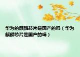 華為的麒麟芯片是國產(chǎn)的嗎（華為麒麟芯片是國產(chǎn)的嗎）