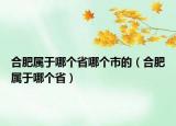 合肥屬于哪個(gè)省哪個(gè)市的（合肥屬于哪個(gè)省）