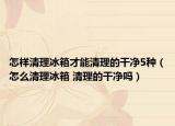 怎樣清理冰箱才能清理的干凈5種（怎么清理冰箱 清理的干凈嗎）