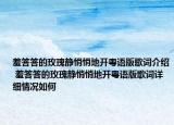 羞答答的玫瑰靜悄悄地開粵語版歌詞介紹 羞答答的玫瑰靜悄悄地開粵語版歌詞詳細情況如何