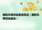 南陽車輛違章查詢電話（南陽車輛違章查詢）