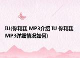 IU(你和我 MP3介紹 IU 你和我 MP3詳細(xì)情況如何)