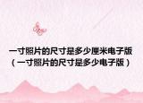 一寸照片的尺寸是多少厘米電子版（一寸照片的尺寸是多少電子版）