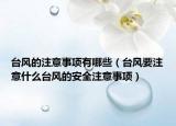 臺(tái)風(fēng)的注意事項(xiàng)有哪些（臺(tái)風(fēng)要注意什么臺(tái)風(fēng)的安全注意事項(xiàng)）