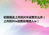 初級(jí)報(bào)名上傳照片IE設(shè)置怎么弄（上傳照片ie設(shè)置在哪進(jìn)入ie）