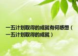 一五計(jì)劃取得的成就有何感想（一五計(jì)劃取得的成就）