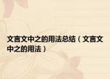 文言文中之的用法總結(jié)（文言文中之的用法）