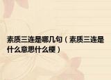 素質(zhì)三連是哪幾句（素質(zhì)三連是什么意思什么梗）
