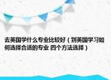 去英國(guó)學(xué)什么專業(yè)比較好（到英國(guó)學(xué)習(xí)如何選擇合適的專業(yè) 四個(gè)方法選擇）