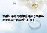 蘋果6p手電筒在哪里打開（蘋果6s的手電筒在哪里怎么打開）