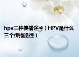 hpv三種傳播途徑（HPV是什么 三個傳播途徑）