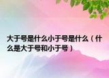 大于號是什么小于號是什么（什么是大于號和小于號）