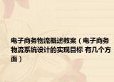 電子商務(wù)物流概述教案（電子商務(wù)物流系統(tǒng)設(shè)計的實現(xiàn)目標(biāo) 有幾個方面）