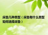 床墊幾種類型（床墊有什么類型 如何選擇床墊）