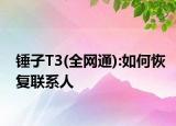 錘子T3(全網(wǎng)通):如何恢復(fù)聯(lián)系人
