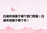 白湖農(nóng)場(chǎng)屬于哪個(gè)部門管轄（白湖農(nóng)場(chǎng)屬于哪個(gè)市）