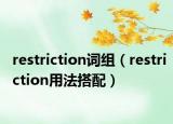 restriction詞組（restriction用法搭配）