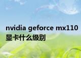 nvidia geforce mx110顯卡什么級(jí)別