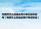 買票時(shí)怎么知道是復(fù)興號(hào)還是和諧號(hào)（購(gòu)票怎么知道是復(fù)興號(hào)或和諧）