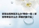 家里出現(xiàn)老鼠怎么辦?教你一招（家里有老鼠怎么辦 詳細(xì)步驟介紹）