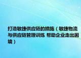 打造敏捷供應(yīng)鏈的措施（敏捷物流與供應(yīng)鏈管理訓(xùn)練 幫助企業(yè)走出困境）