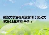 武漢大學賞櫻開放時間（武漢大學2018年賞櫻 干貨）