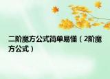 二階魔方公式簡(jiǎn)單易懂（2階魔方公式）