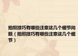 拍照技巧有哪些注意這幾個(gè)細(xì)節(jié)問(wèn)題（拍照技巧有哪些注意這幾個(gè)細(xì)節(jié)）