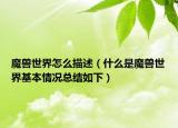 魔獸世界怎么描述（什么是魔獸世界基本情況總結(jié)如下）