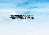 馬蹄粉的做法