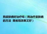 狗皮膚病好治療嗎（狗治療皮膚病的方法  既省錢效果又好）