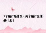 2個估計是什么（兩個估計全話是什么）