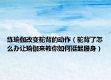 練瑜伽改變駝背的動作（駝背了怎么辦讓瑜伽來教你如何挺起腰身）