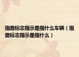 指路標(biāo)志指示是指什么車輛（指路標(biāo)志指示是指什么）
