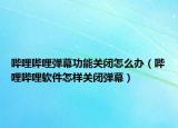 嗶哩嗶哩彈幕功能關(guān)閉怎么辦（嗶哩嗶哩軟件怎樣關(guān)閉彈幕）