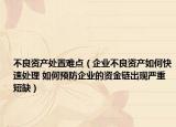 不良資產處置難點（企業(yè)不良資產如何快速處理 如何預防企業(yè)的資金鏈出現嚴重短缺）