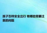 孩子怎樣安全出行 有哪些需要注意的問(wèn)題