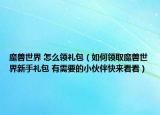 魔獸世界 怎么領(lǐng)禮包（如何領(lǐng)取魔獸世界新手禮包 有需要的小伙伴快來看看）