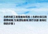 合肥市職工醫(yī)保查詢系統(tǒng)（合肥社保五險繳費明細(xì),生育津貼查詢,醫(yī)療余額 查詢社保的步驟）