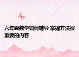 六年級數(shù)學如何輔導 掌握方法很重要的內容