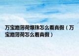 萬(wàn)寶路薄荷爆珠怎么看真假（萬(wàn)寶路薄荷怎么看真假）